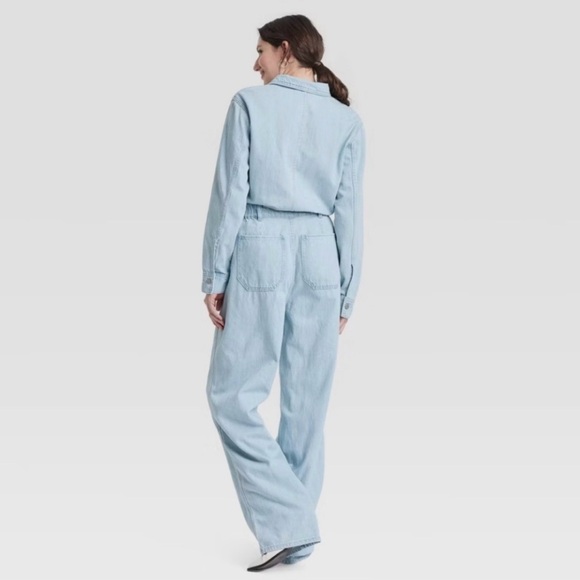 Soft Light Denim Jumpsuit - Picture 2 of 2
